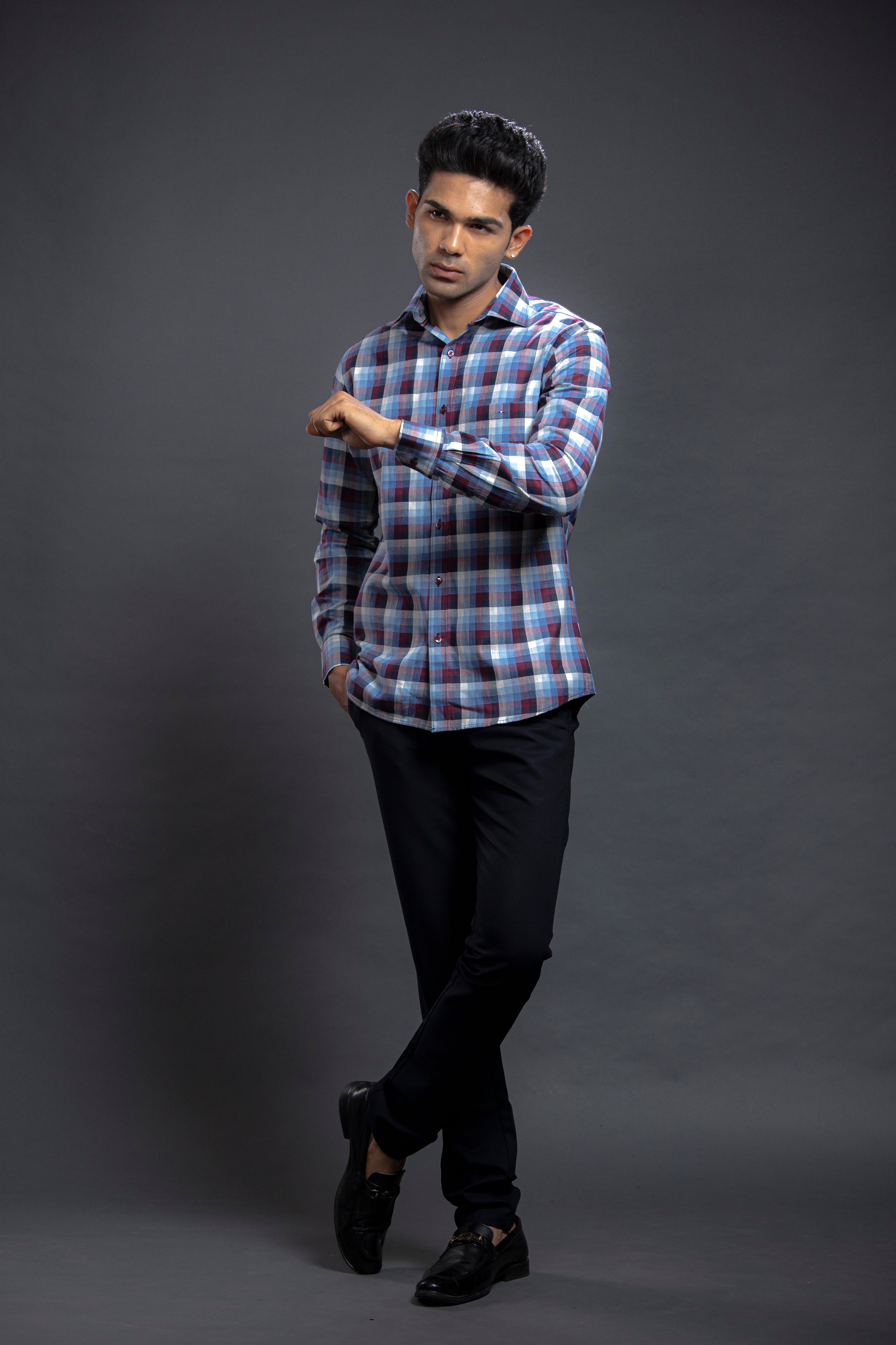 Blue Checkered Shirts