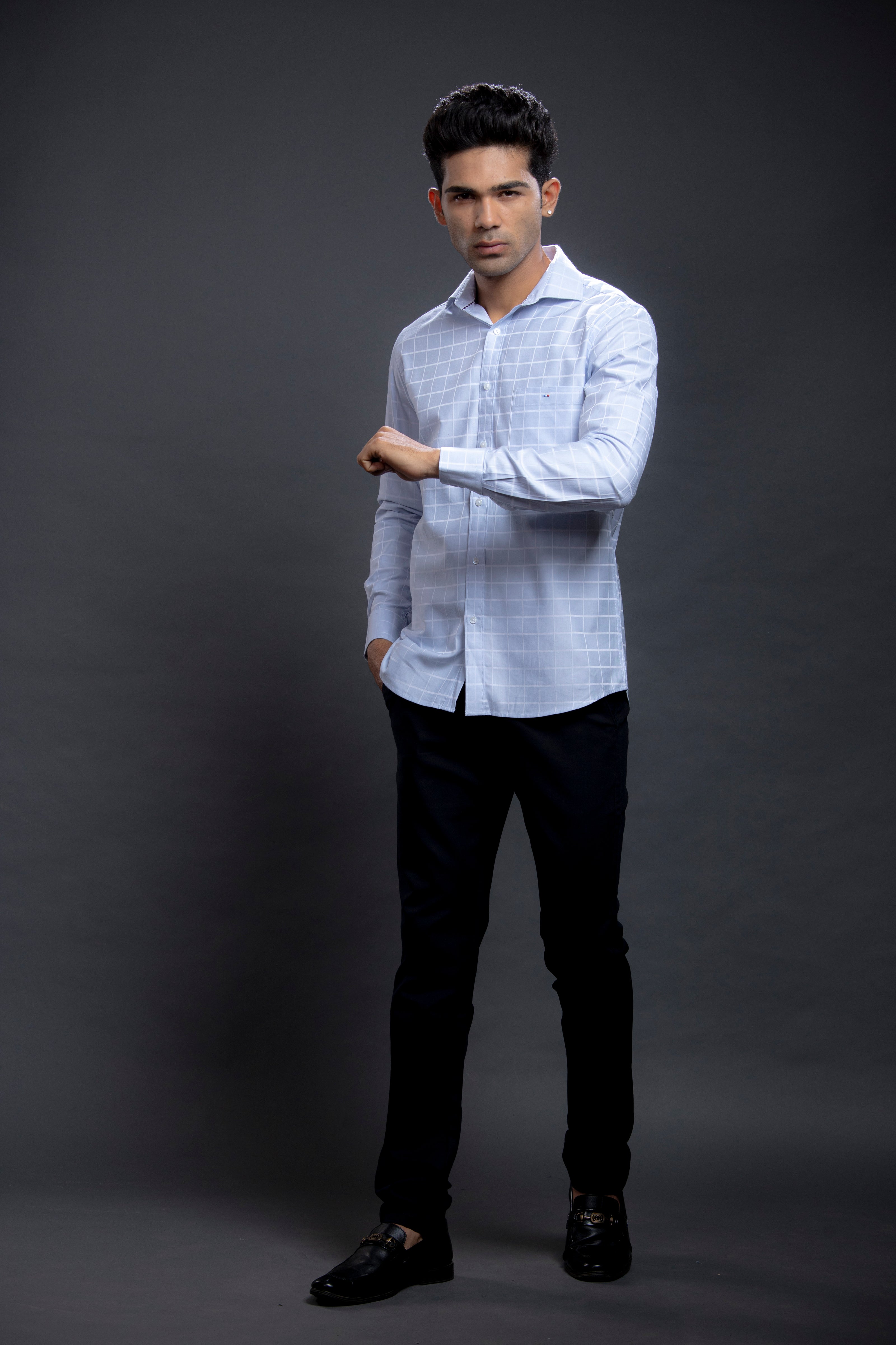 Blue Checkered Shirts