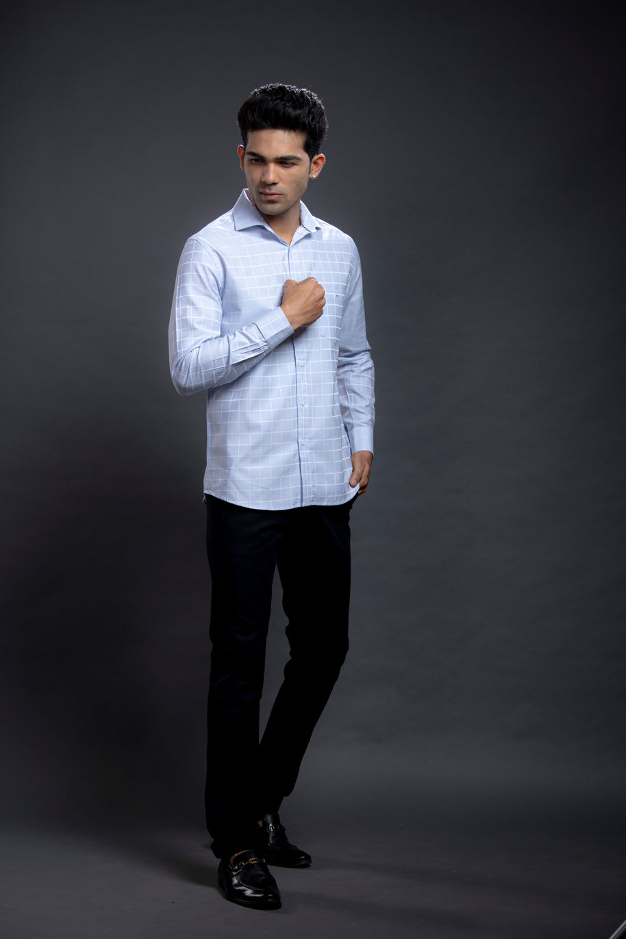 Blue Checkered Shirts