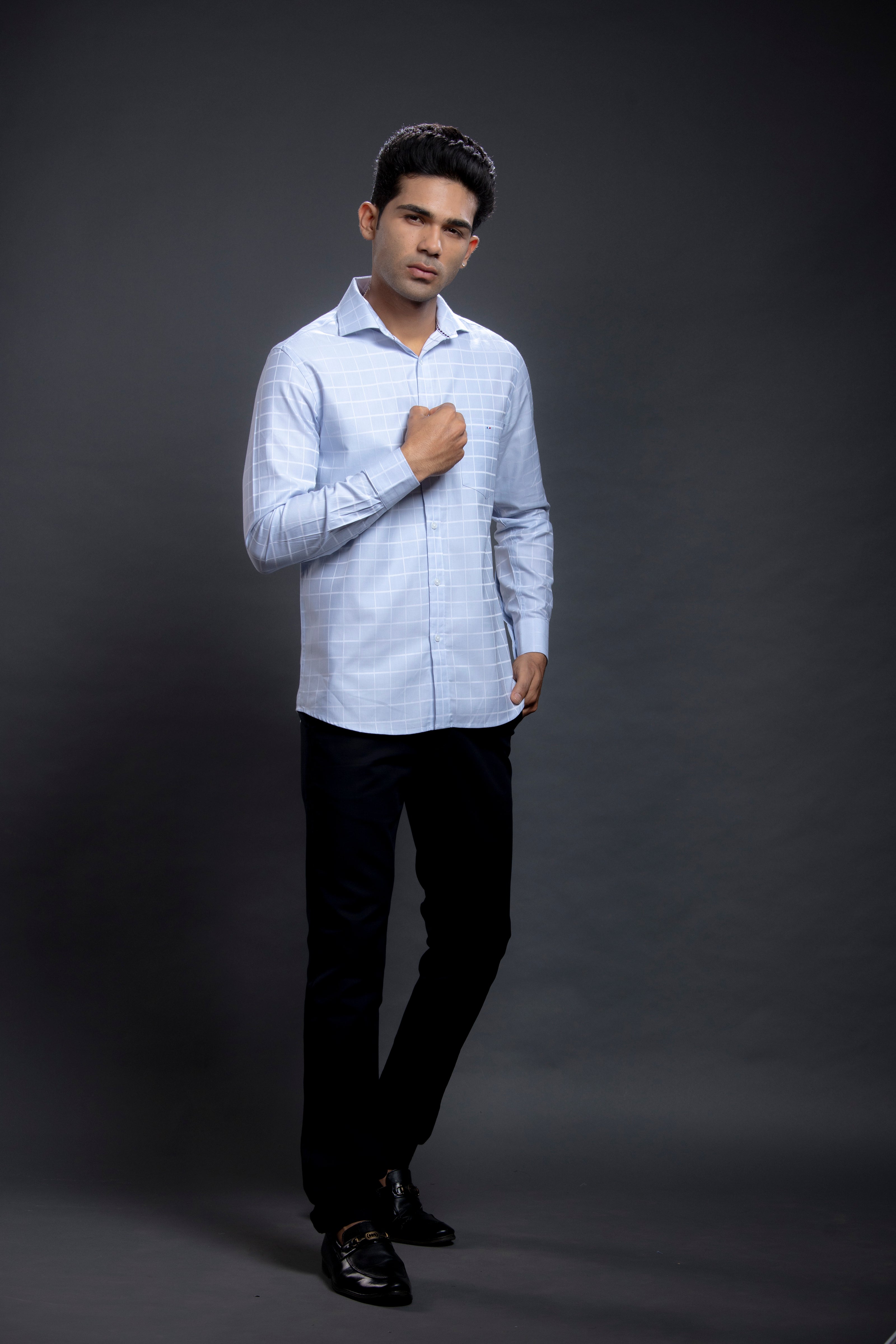 Blue Checkered Shirts