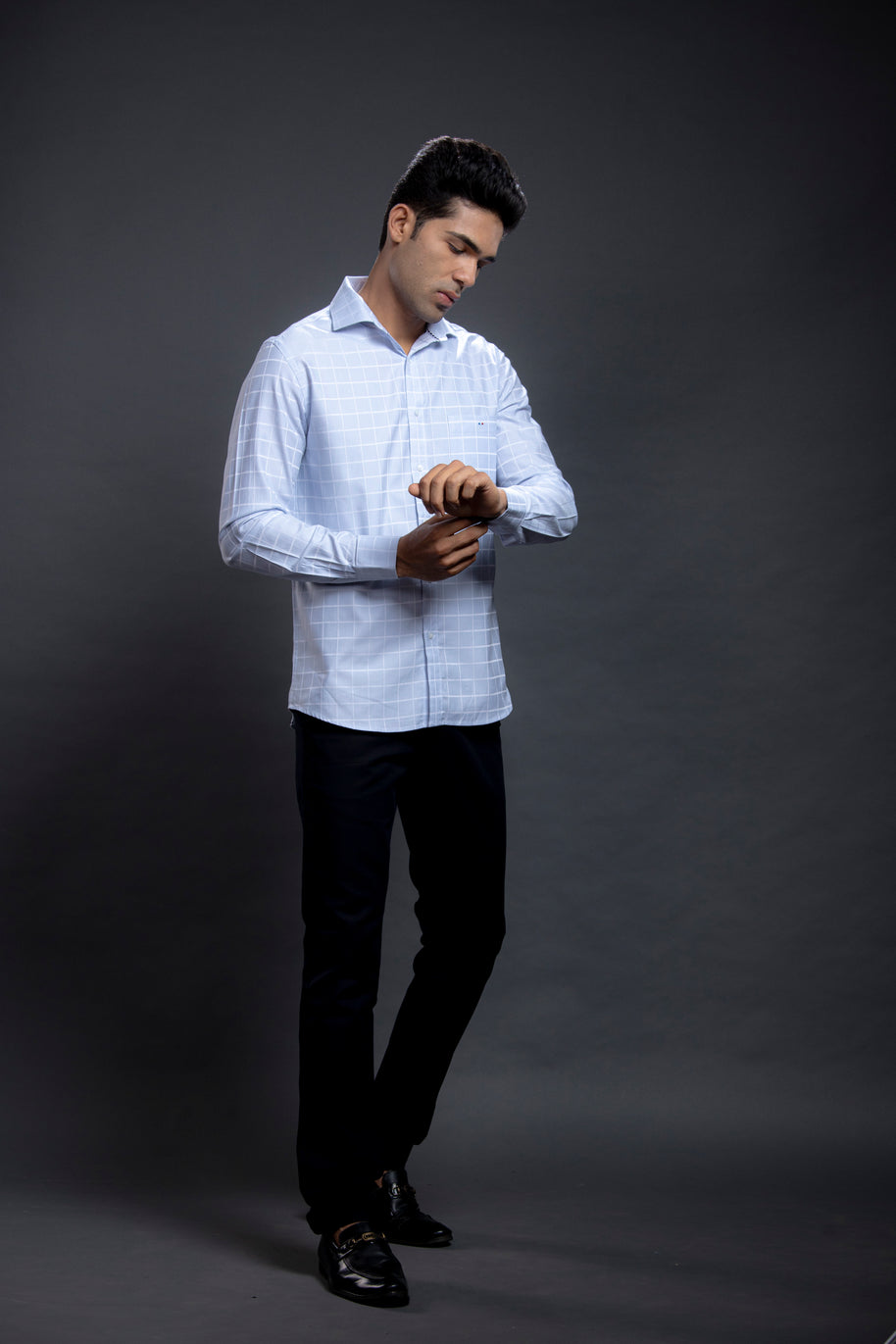 Blue Checkered Shirts