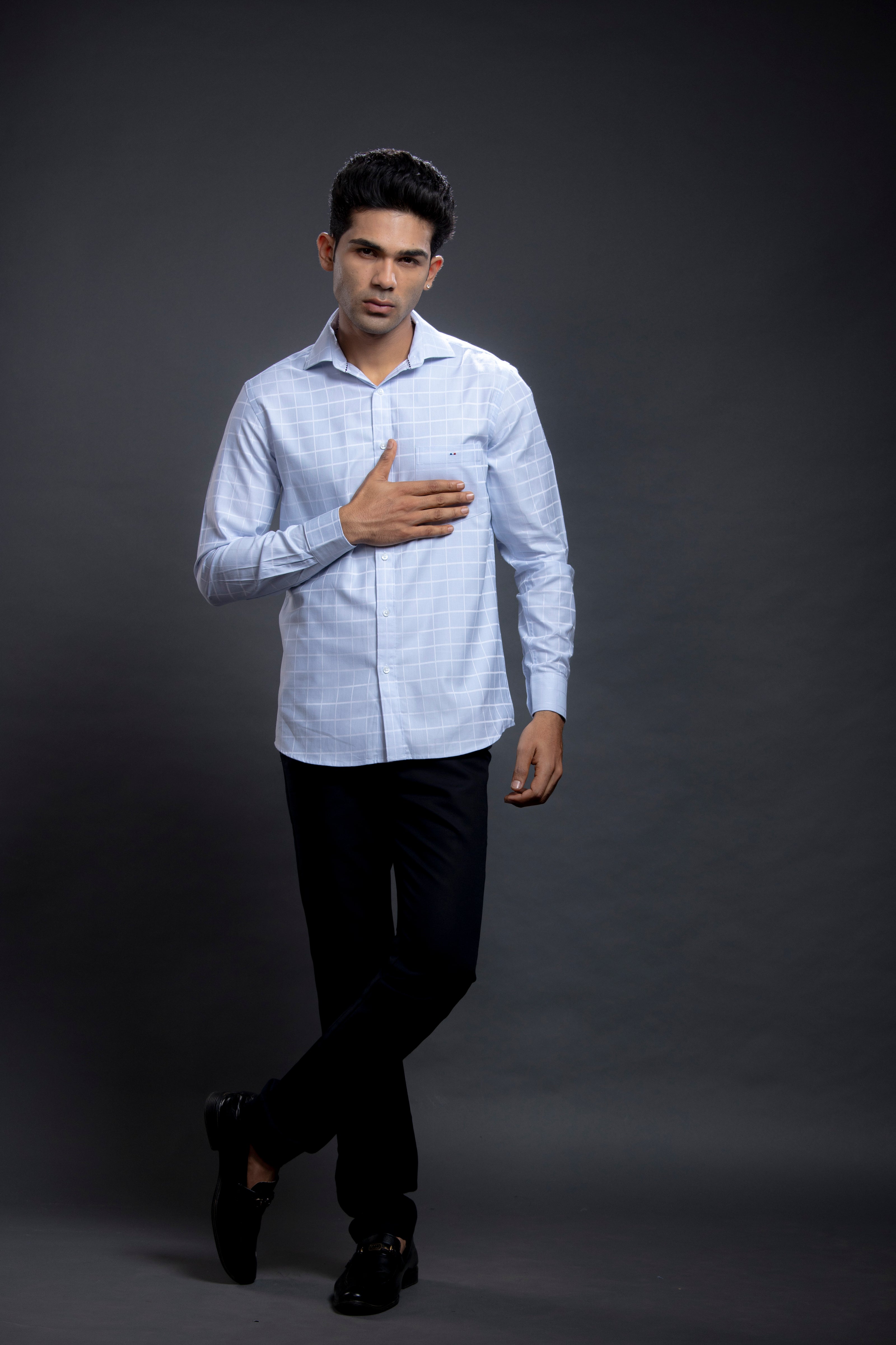 Blue Checkered Shirts