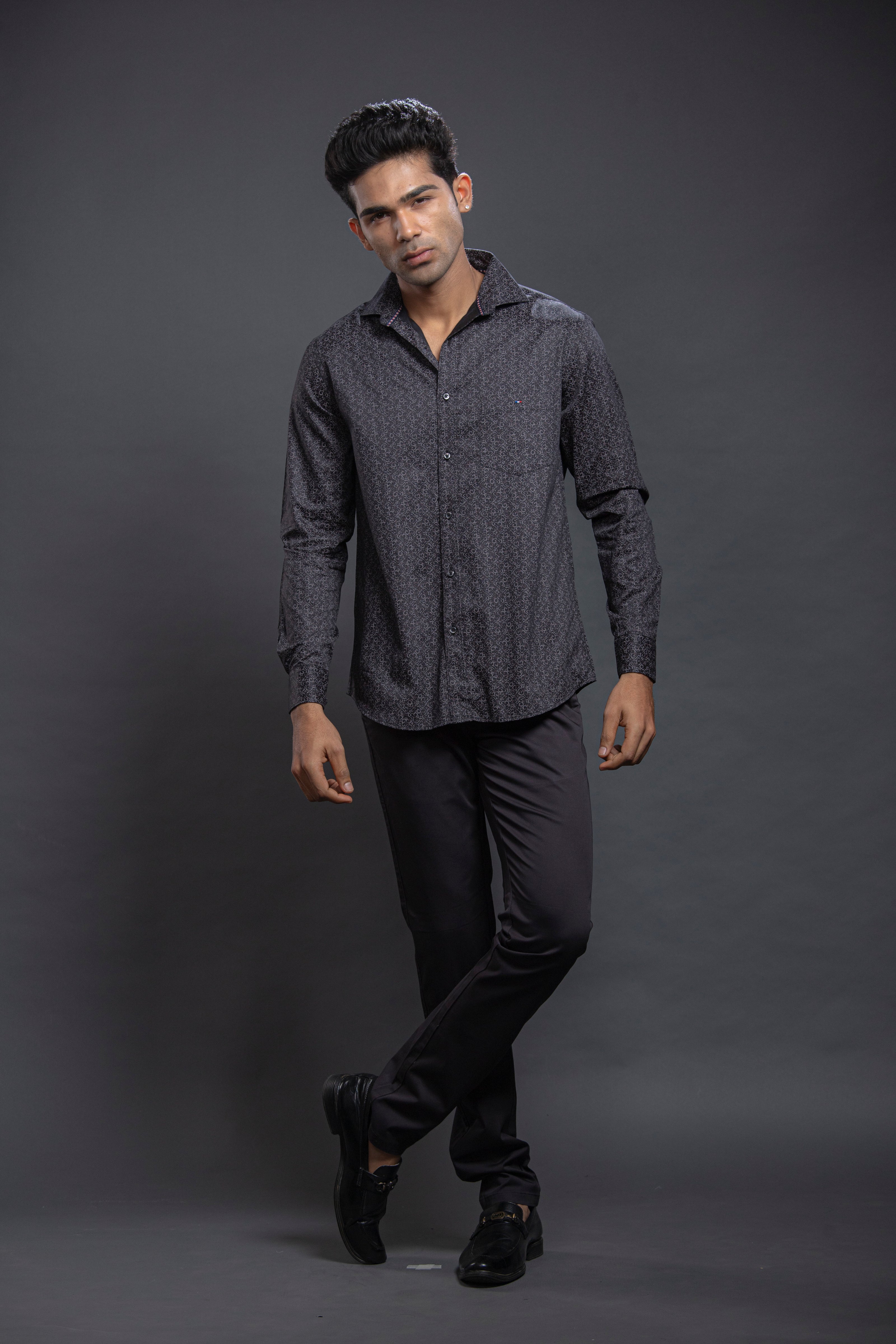 Brown Printed Shirt