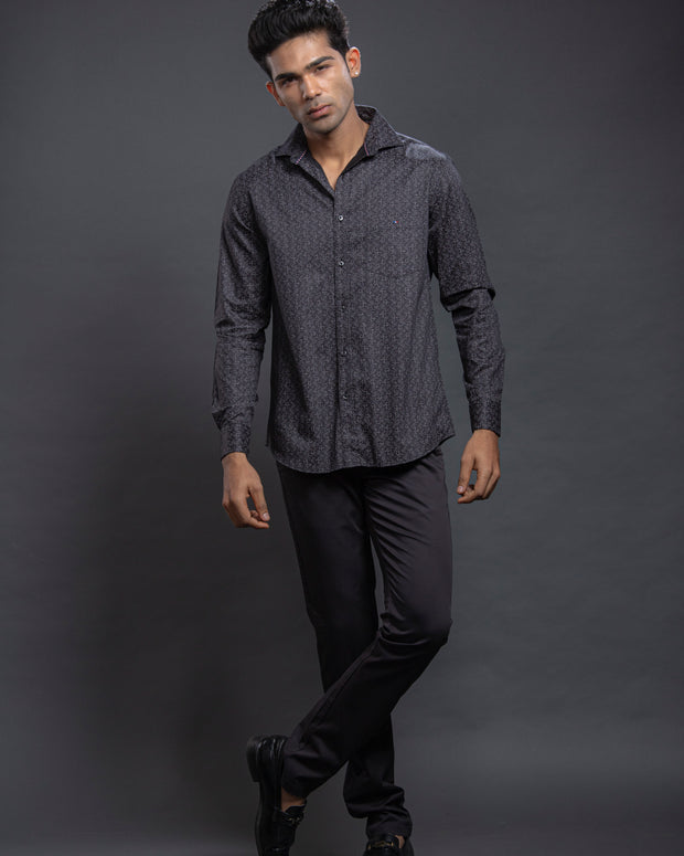 Brown Printed Shirt