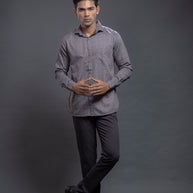 Grey Geometrical Printed Shirt