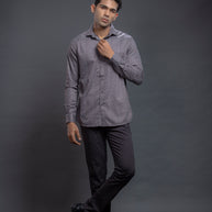 Grey Geometrical Printed Shirt