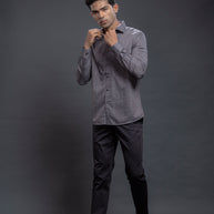 Grey Geometrical Printed Shirt