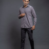 Grey Geometrical Printed Shirt