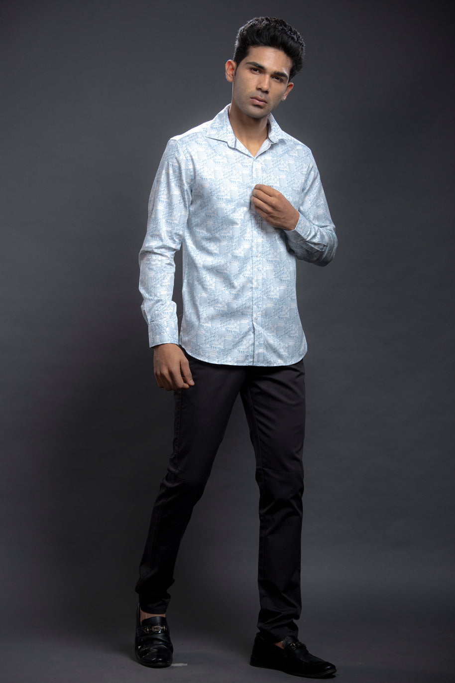 Blue Printed Shirts