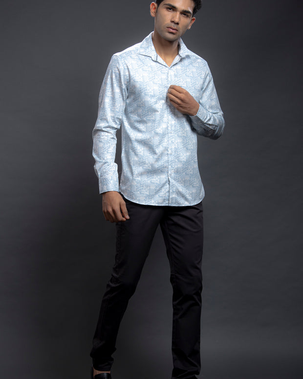 Blue Printed Shirts