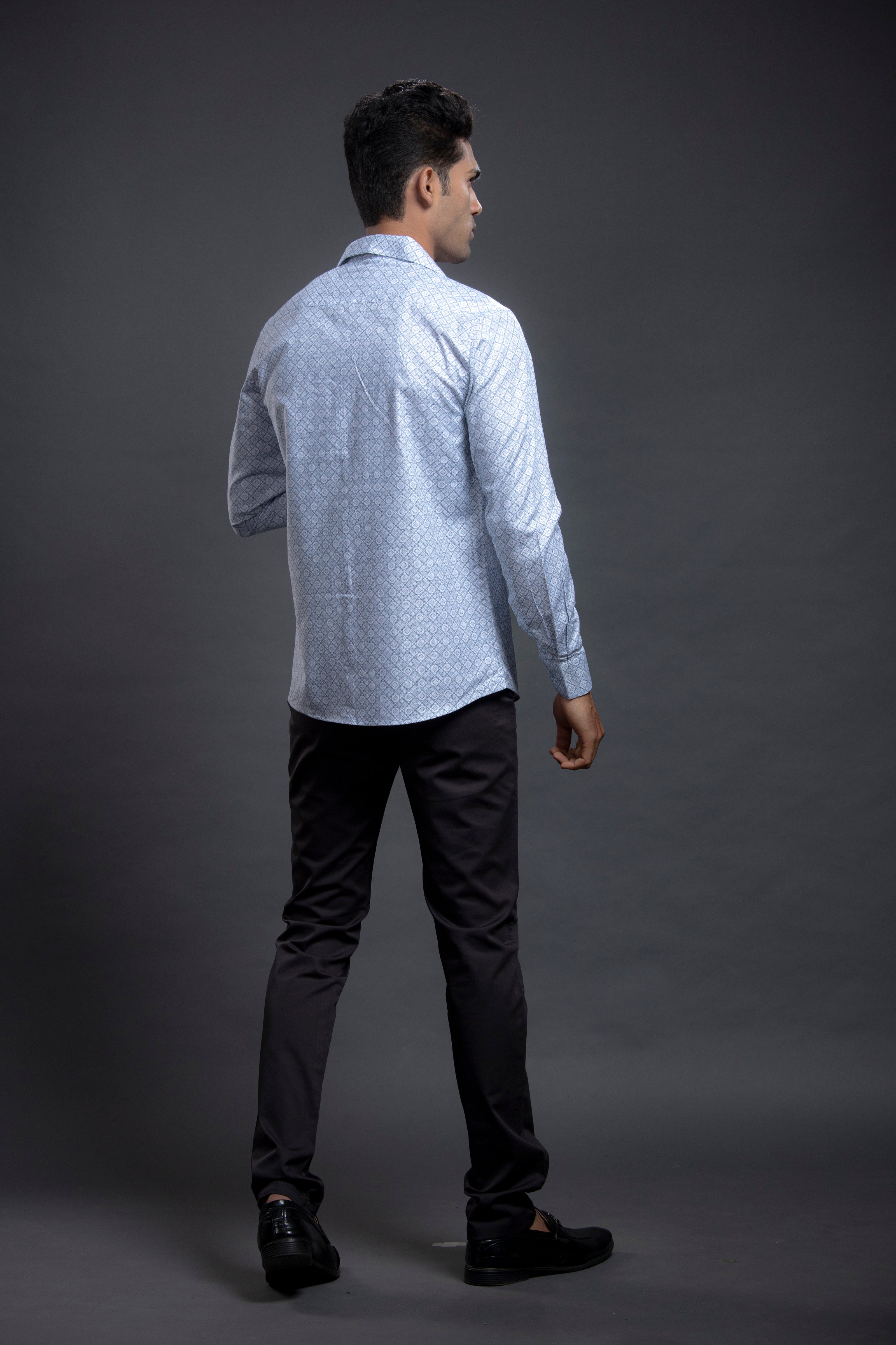 Blue Printed Shirt