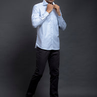 Blue Printed Shirt