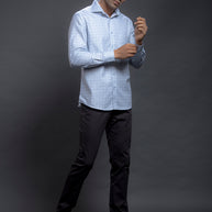 Blue Printed Shirt