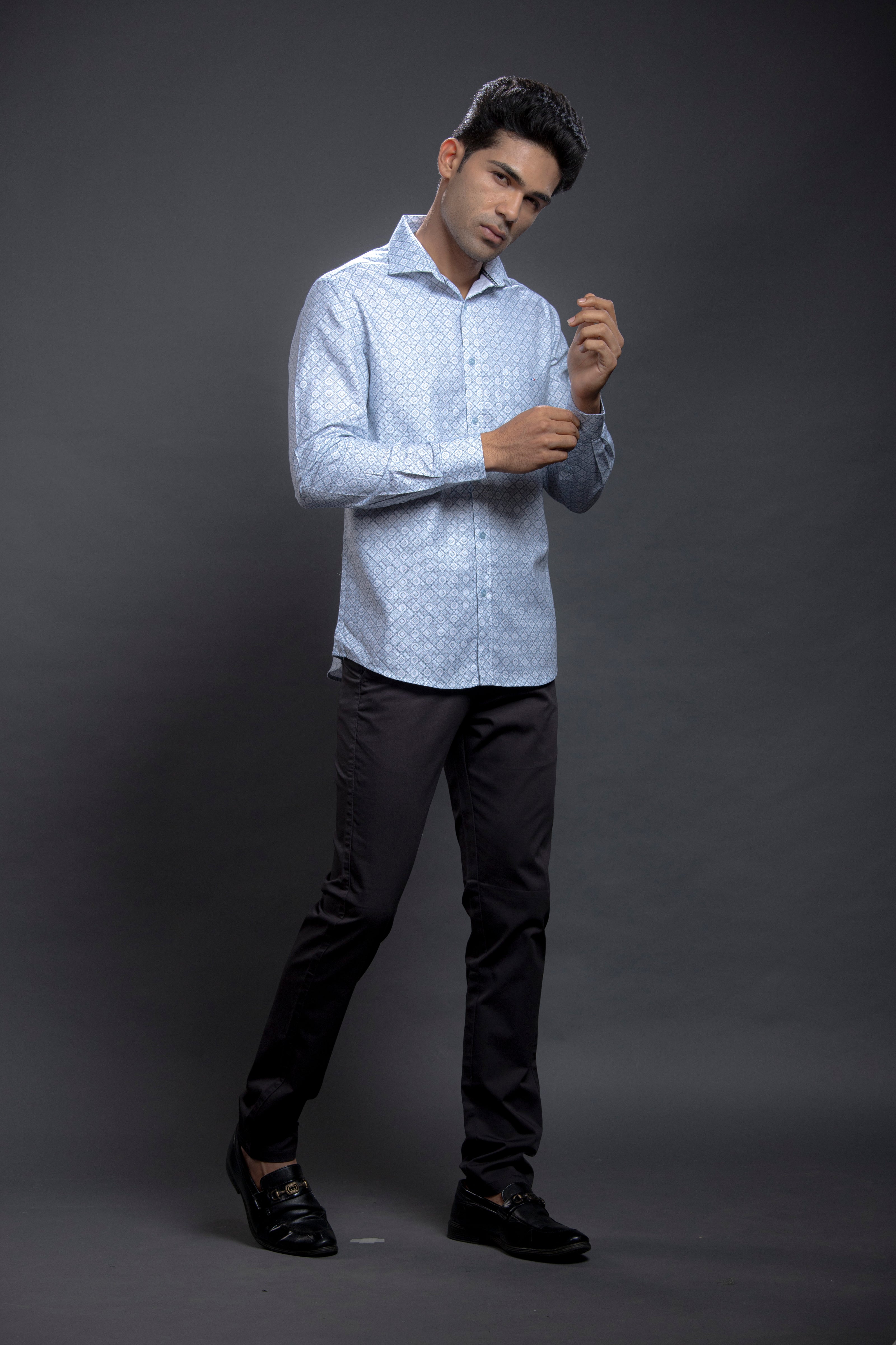 Blue Printed Shirt