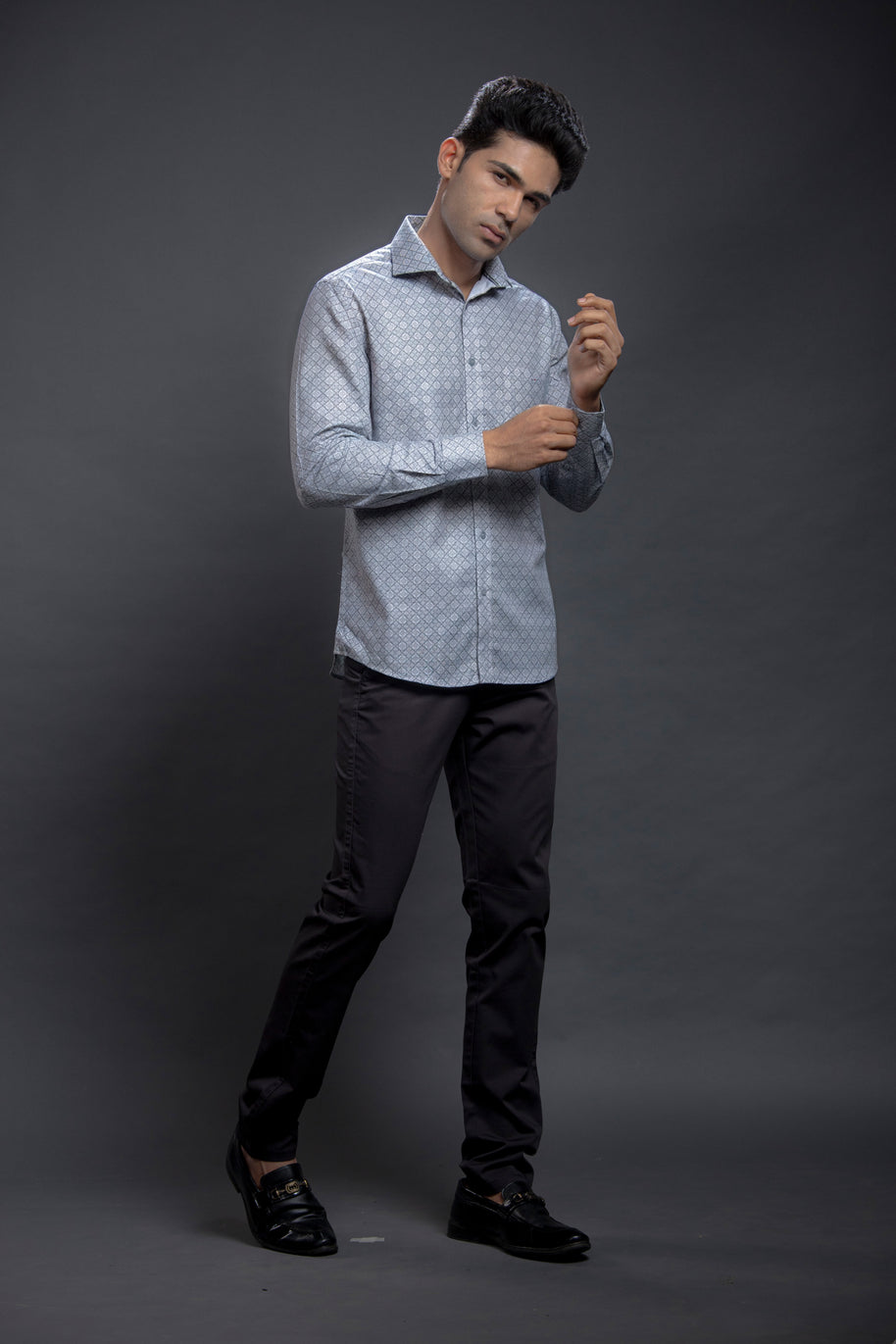 Blue Printed Shirt