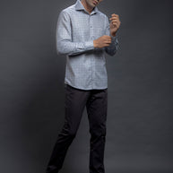 Blue Printed Shirt