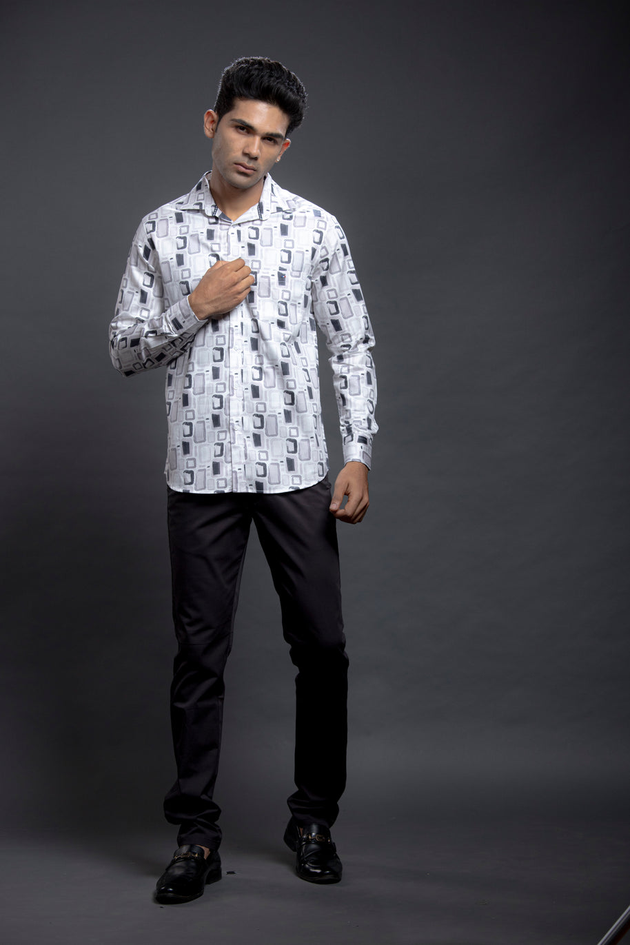 Grey Printed Shirts