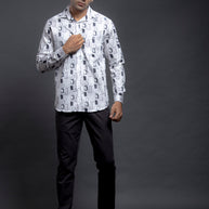 Grey Printed Shirts