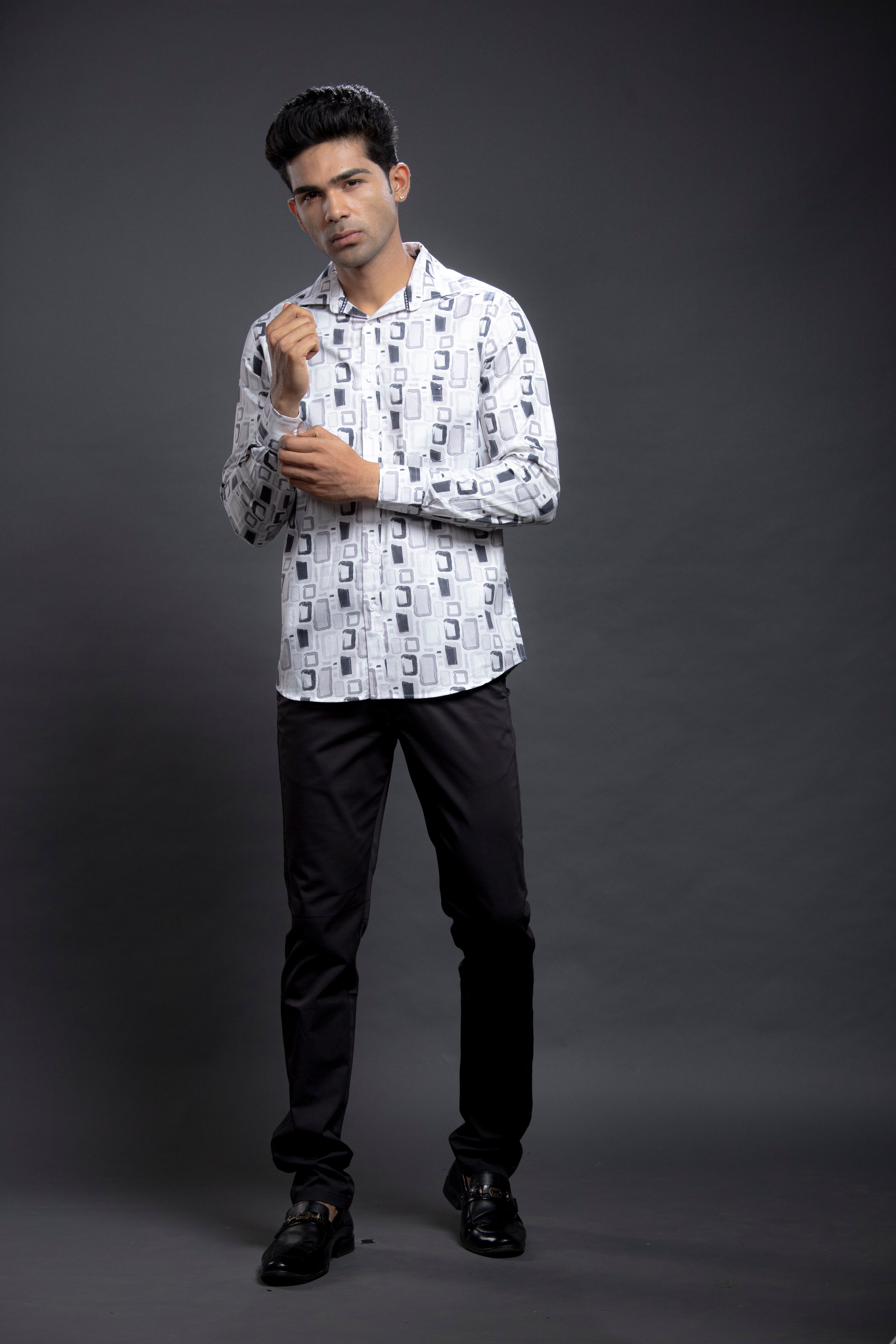 Grey Printed Shirts
