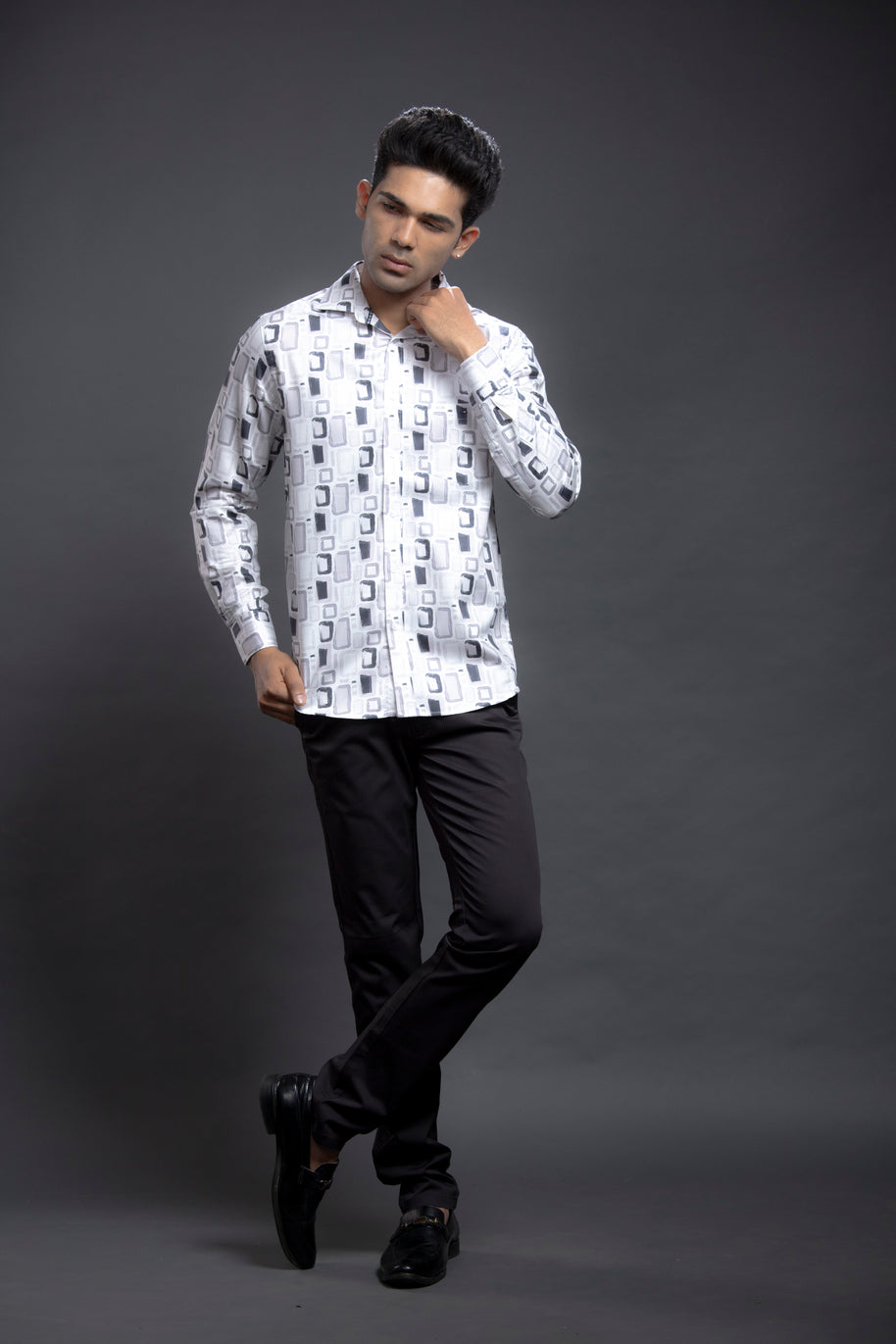 Grey Printed Shirts