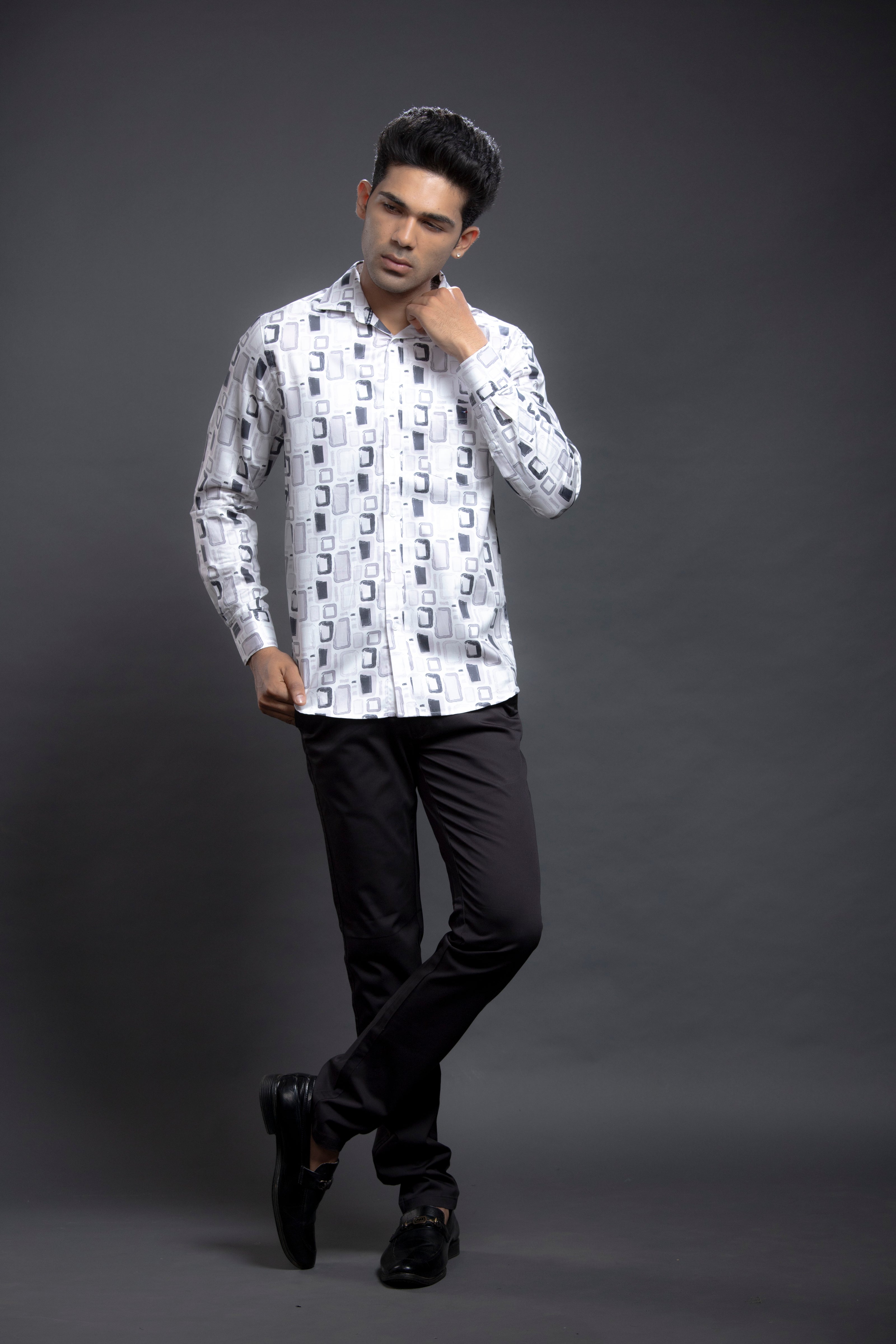 Grey Printed Shirts