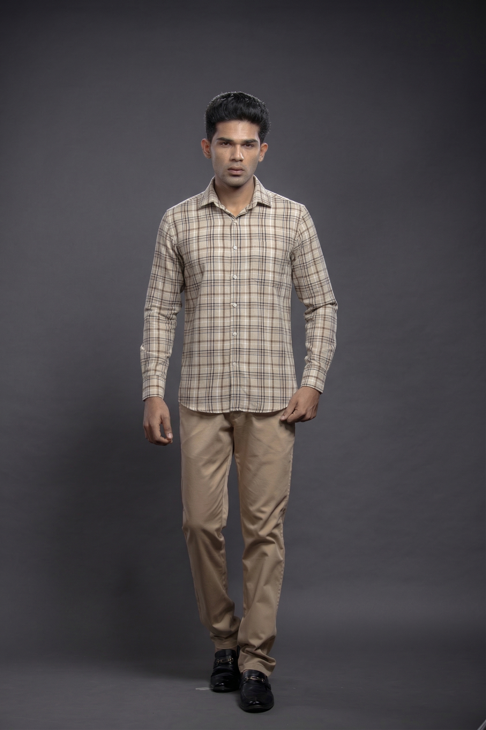 Olive Checkered Shirts