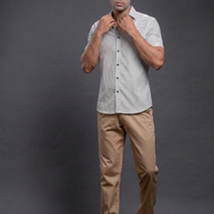 Black Dobby Checkered Shirts