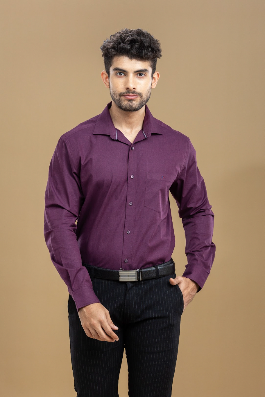 Violet Classic Solid Shirt