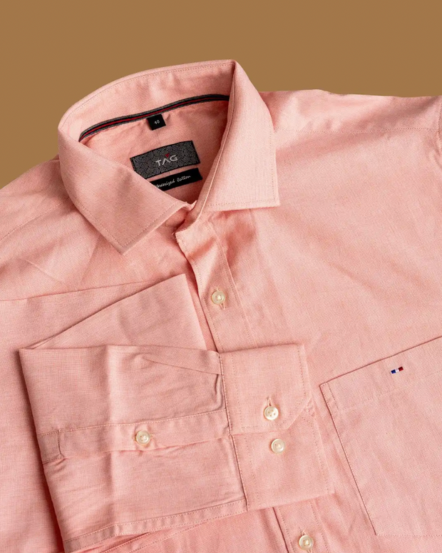Peach Classic Solid Shirt