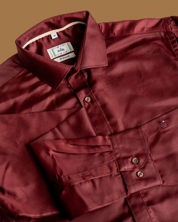 Burgundy Classic Solid Shirt