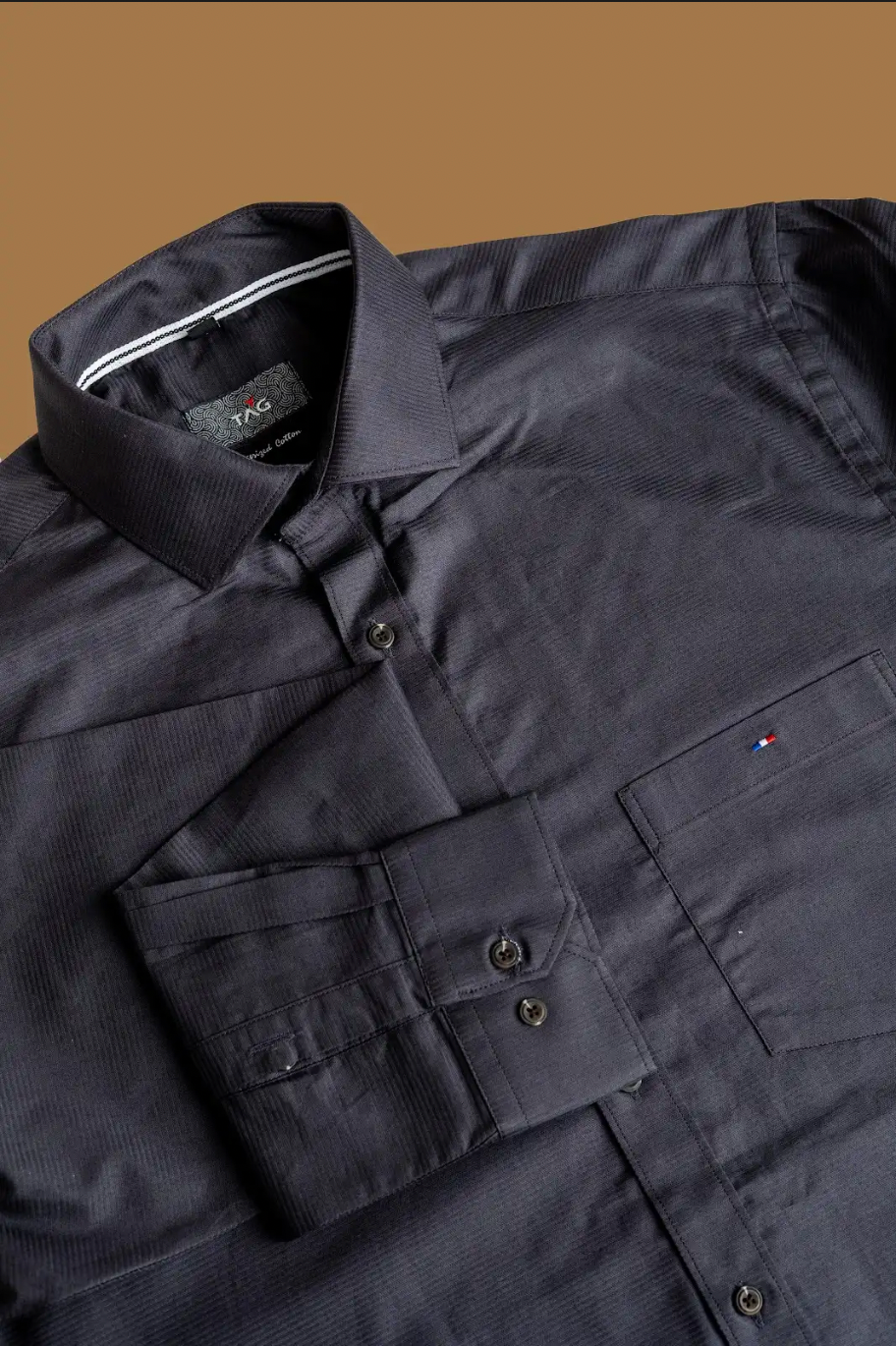 Dark Grey Classic Solid Shirt
