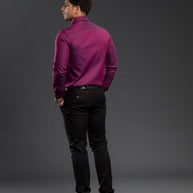 Pink Solid Two Tone Oxford Plain Shirt